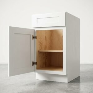 Shaker Base Cabinet Single Door Single Drawer with soft-close hardware
