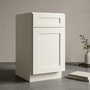 Shaker Document File Base Cabinet with single door and drawer