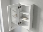 Shaker 15 Inch Glass Door Wall Cabinet for kitchen storage
