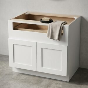Shaker 36 Inch Farm Sink Base Cabinet with double doors