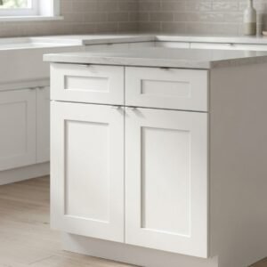 Shaker Vanity Sink Base Cabinet with soft-close hinges