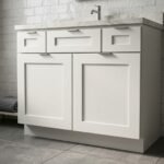 Shaker 48 Inch Vanity Cabinet with Drawers and center sink