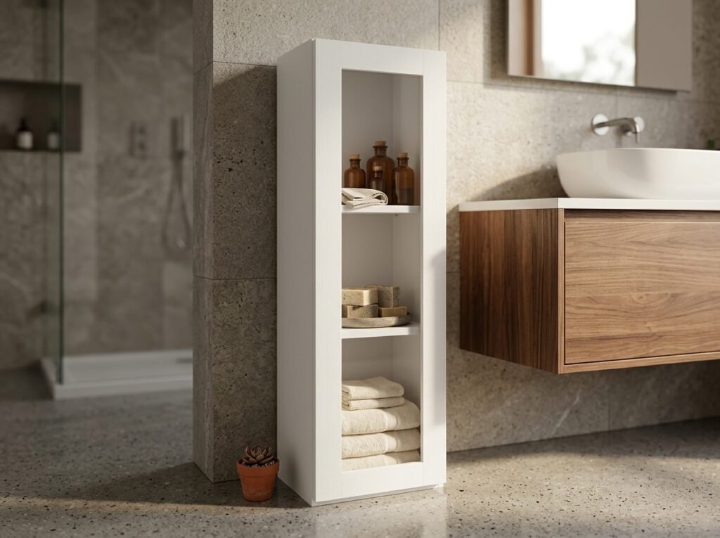 Shaker 18 Inch Glass Door Wall Cabinet with adjustable shelves
