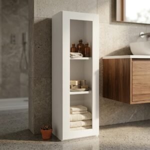 Shaker 18 Inch Glass Door Wall Cabinet with adjustable shelves